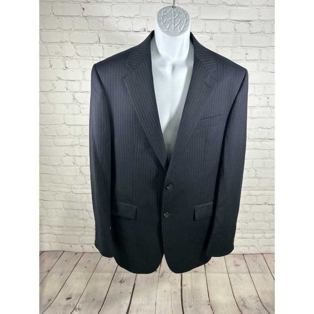 Lauren Ralph Lauren Joseph’s 100% Wool Blue Striped Blazer Jacket Coat Men’s 40L